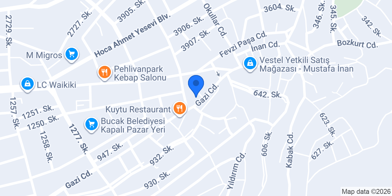 BUCAK EVKUR spot sahra konumu