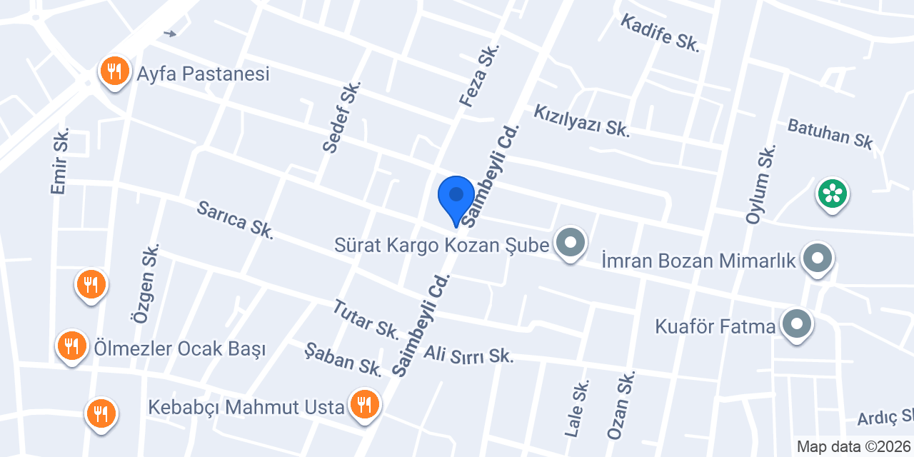 Yurtiçi Kargo Kozan konumu