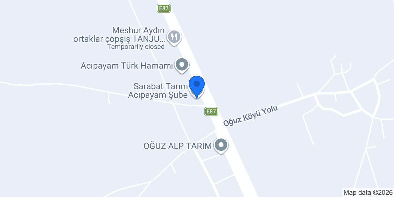 Sarabat Tarım Acıpayam Şube konumu