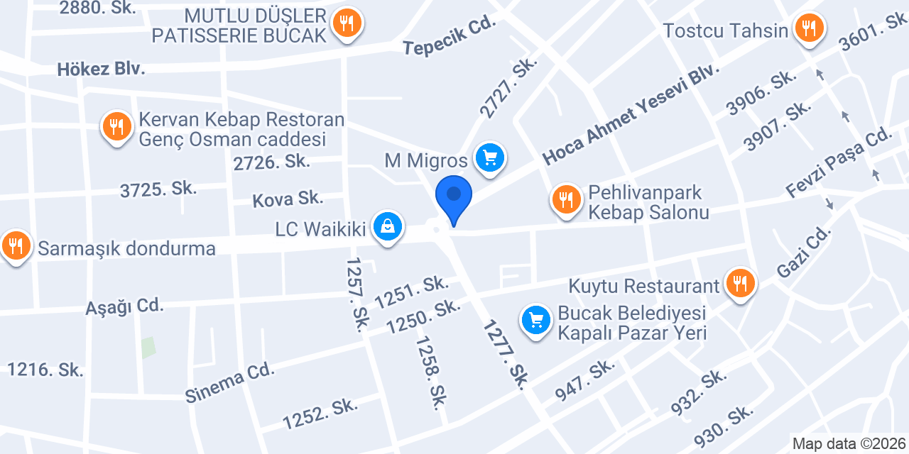 Yörükoğlu Boya Ticaret konumu