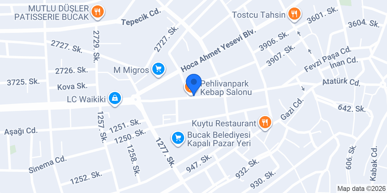 Dönerci Hüseyin Usta konumu