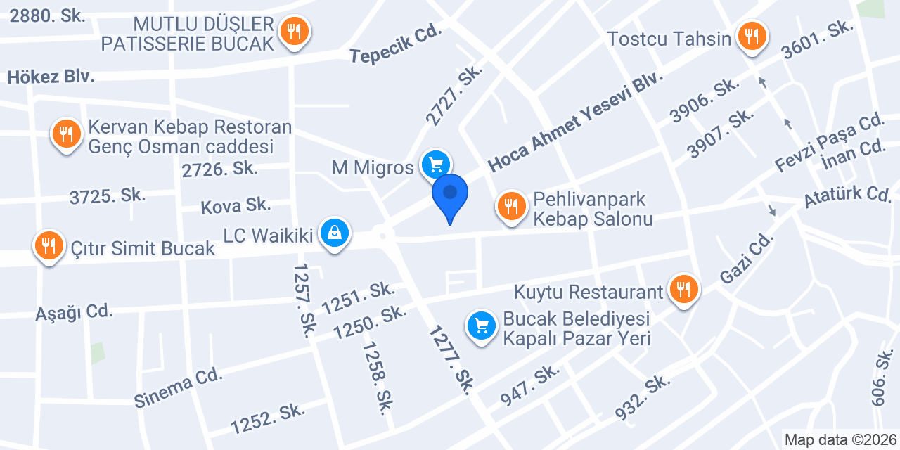 BUCAK MERKEZ konumu
