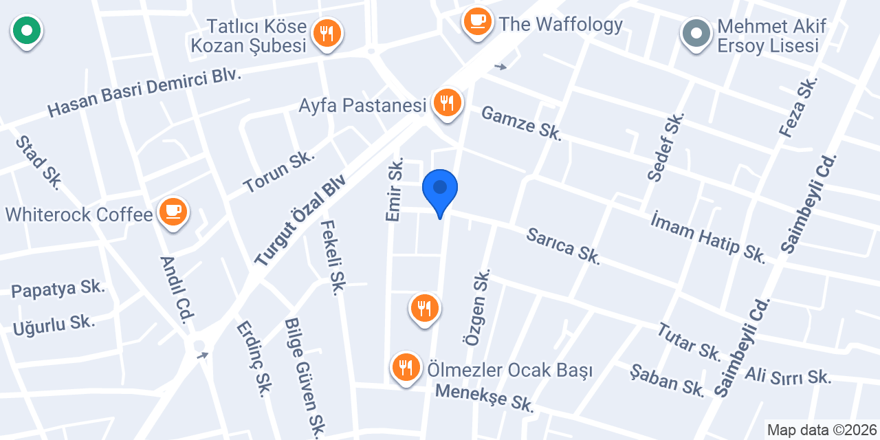 Ayyıldız Pizza & Komagene konumu