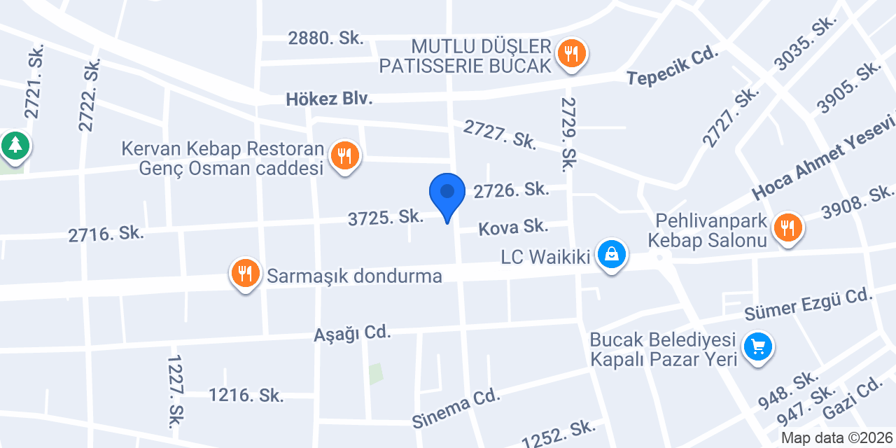 Kuaför Şevval Acat konumu