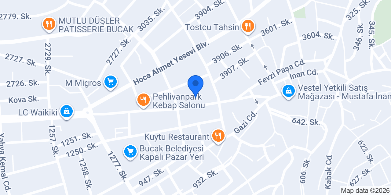 Çizgi Bayan Kuaförü Bucak konumu