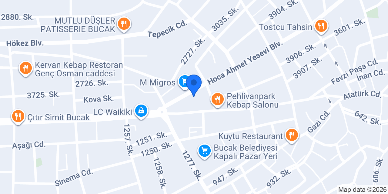 Pasaport Pizza Bucak konumu