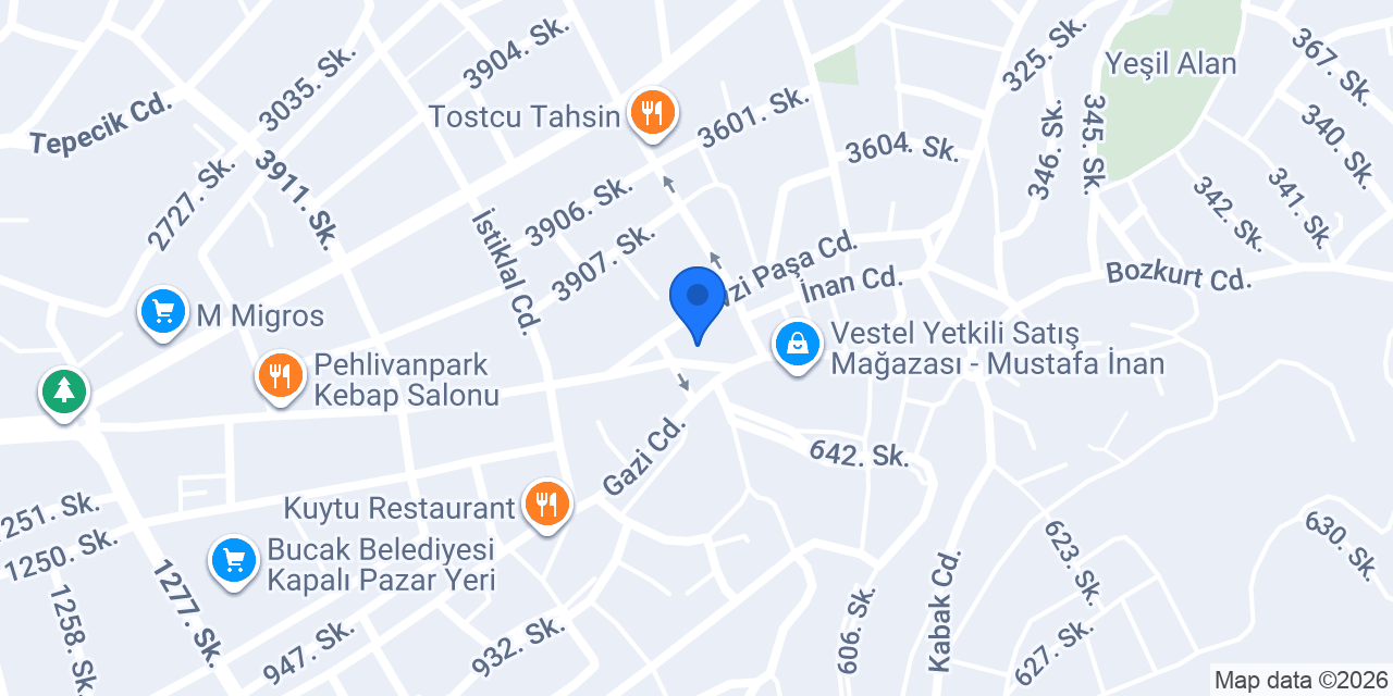 Redline Garage oto yıkama bucak konumu