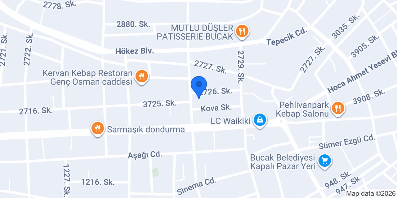 Bucak Kaymakamlığı konumu