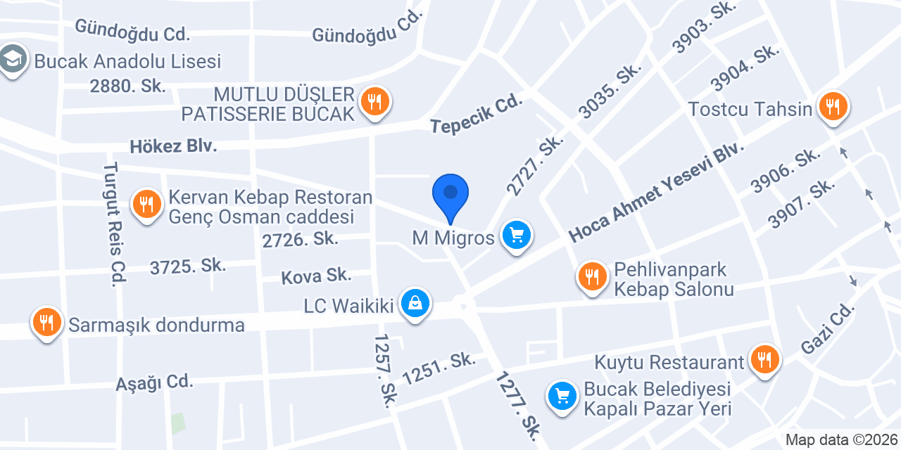 Bucak 1 Nolu Aile Sağlık Mrk. konumu
