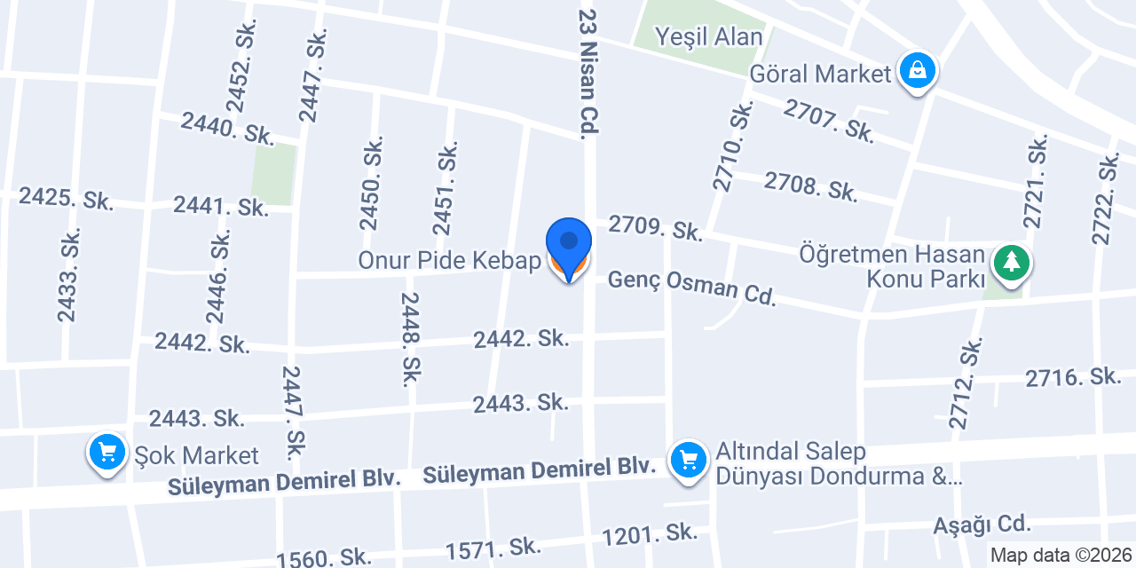 Onur Pide Kebap konumu
