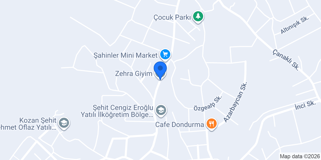 Zehra Giyim konumu