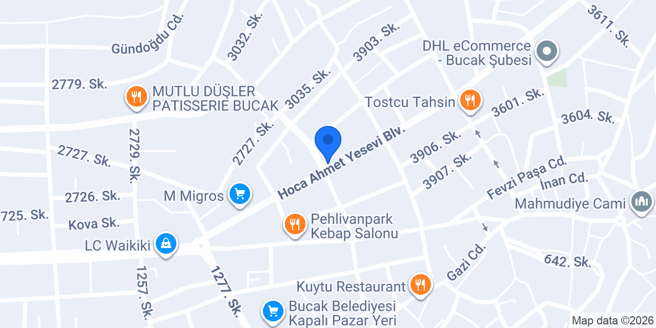 Tuana kuaför bucak konumu