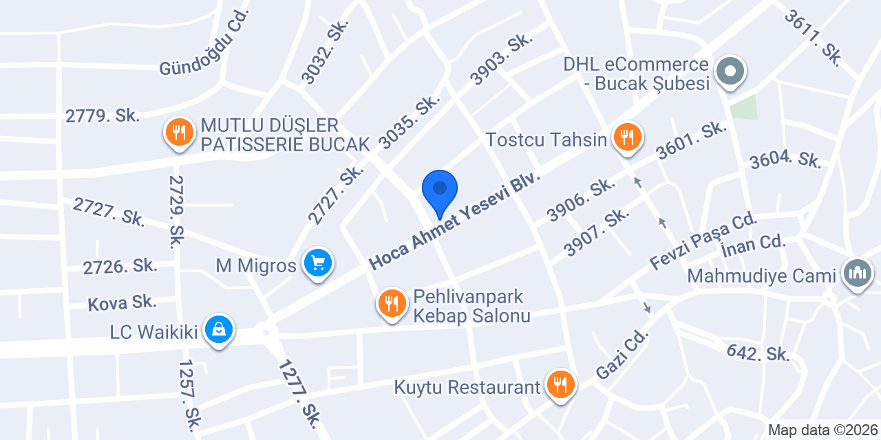 Bucak Serhat Çiçekçilik konumu