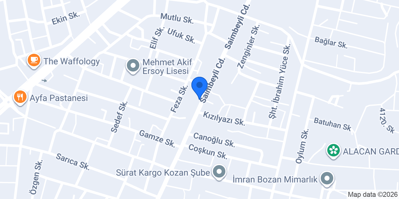 Avize Dünyası Kozan - avizelerim.com konumu