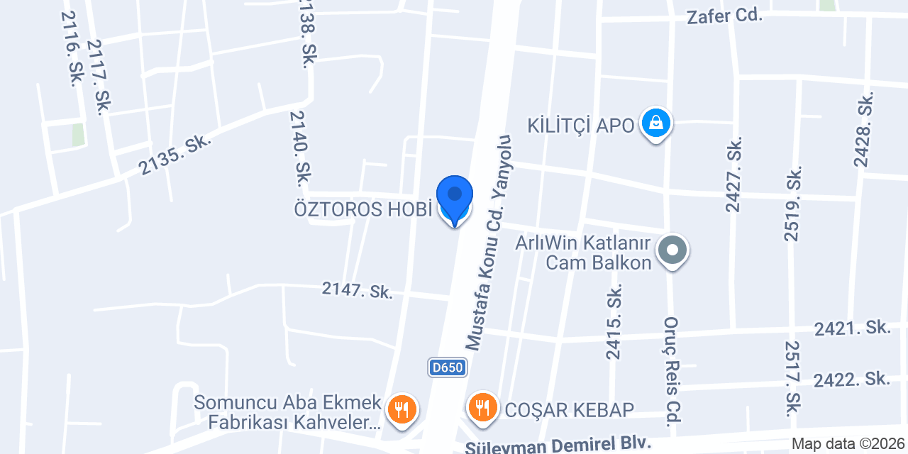 ÖZTOROS HOBİ konumu