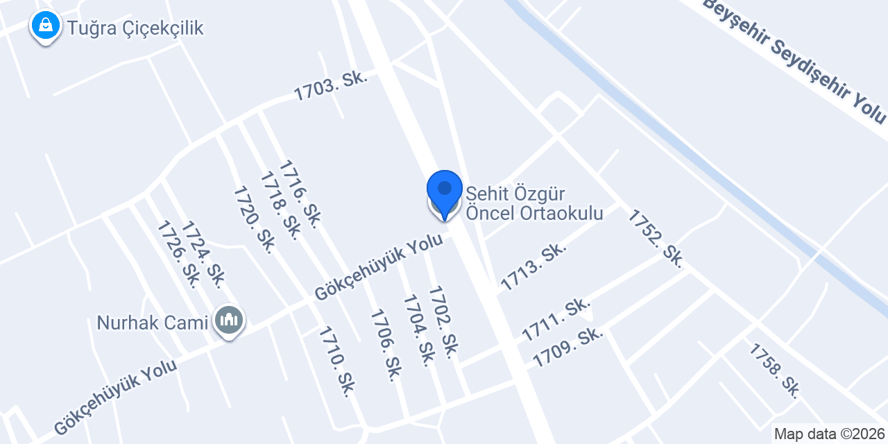 Şehit Özgür Öncel Ortaokulu konumu