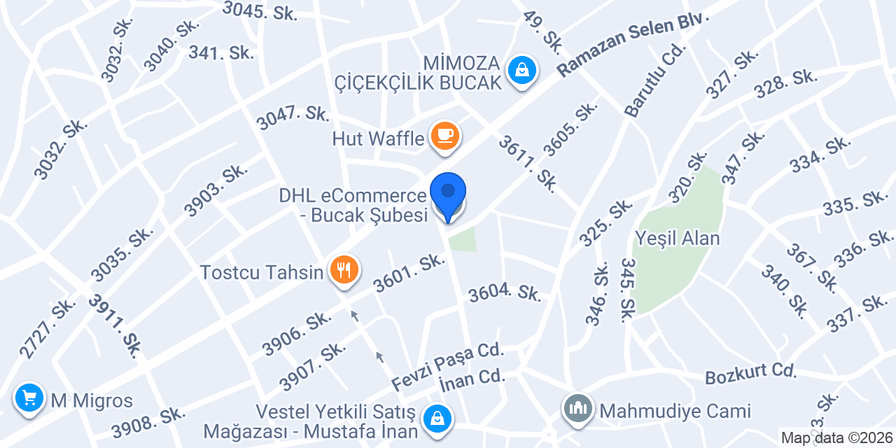 DHL eCommerce - Bucak Şubesi konumu