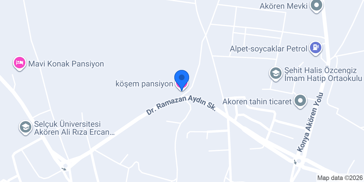 köşem pansiyon konumu