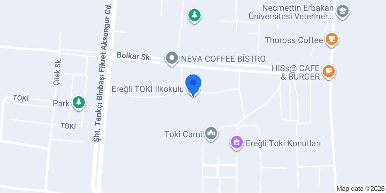 Ereğli Toki İlkokulu konumu
