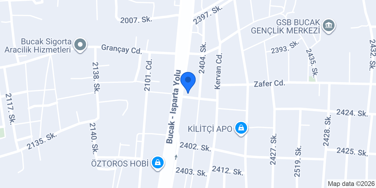 Özay Otomotiv konumu