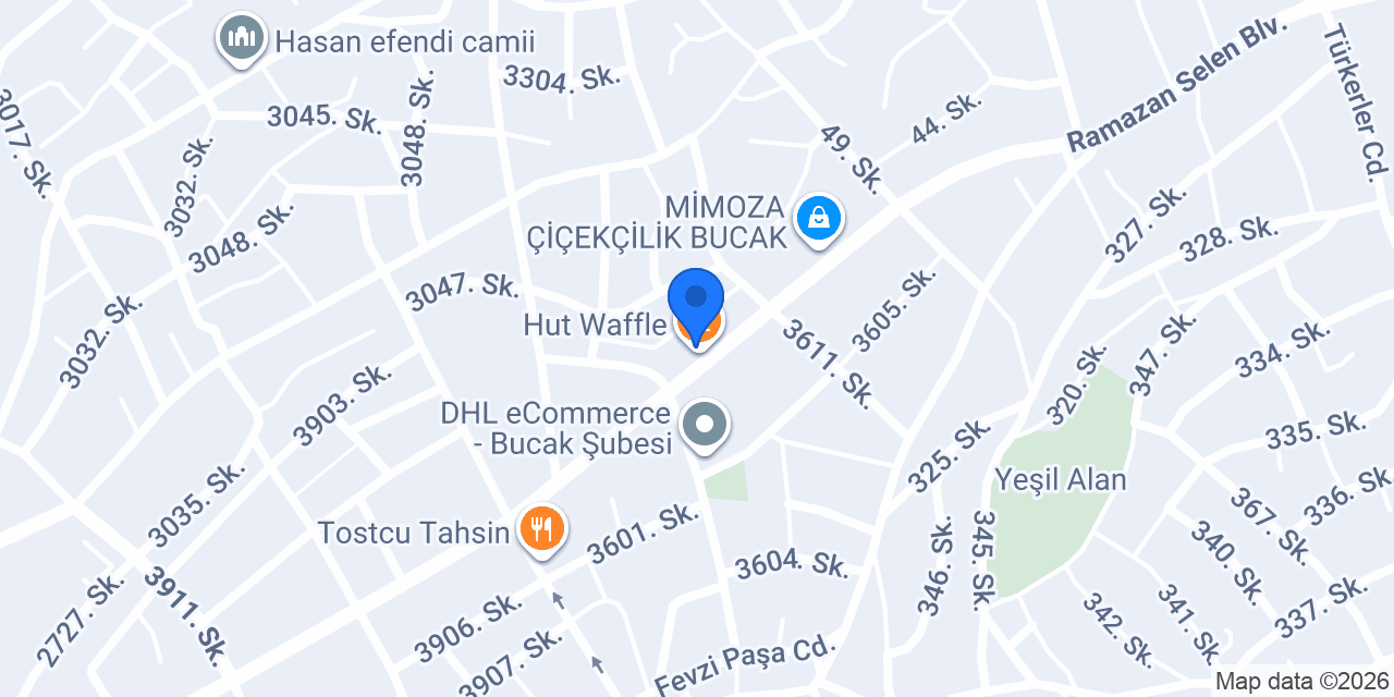 Hut Waffle konumu