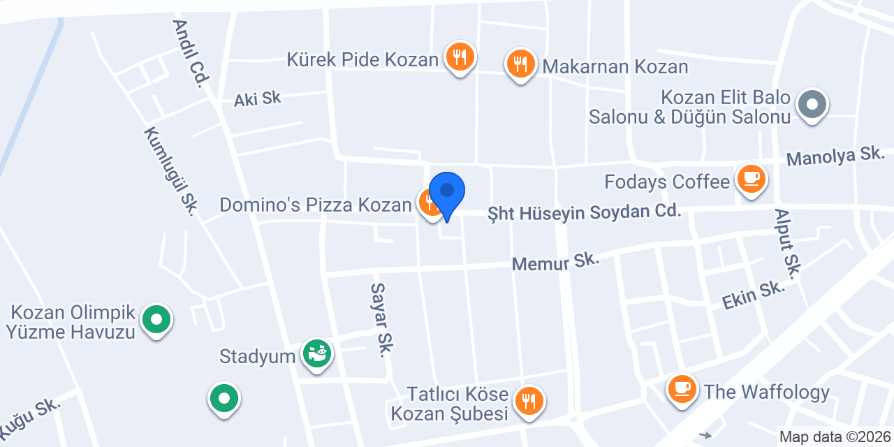 Bi Döner Kozan konumu