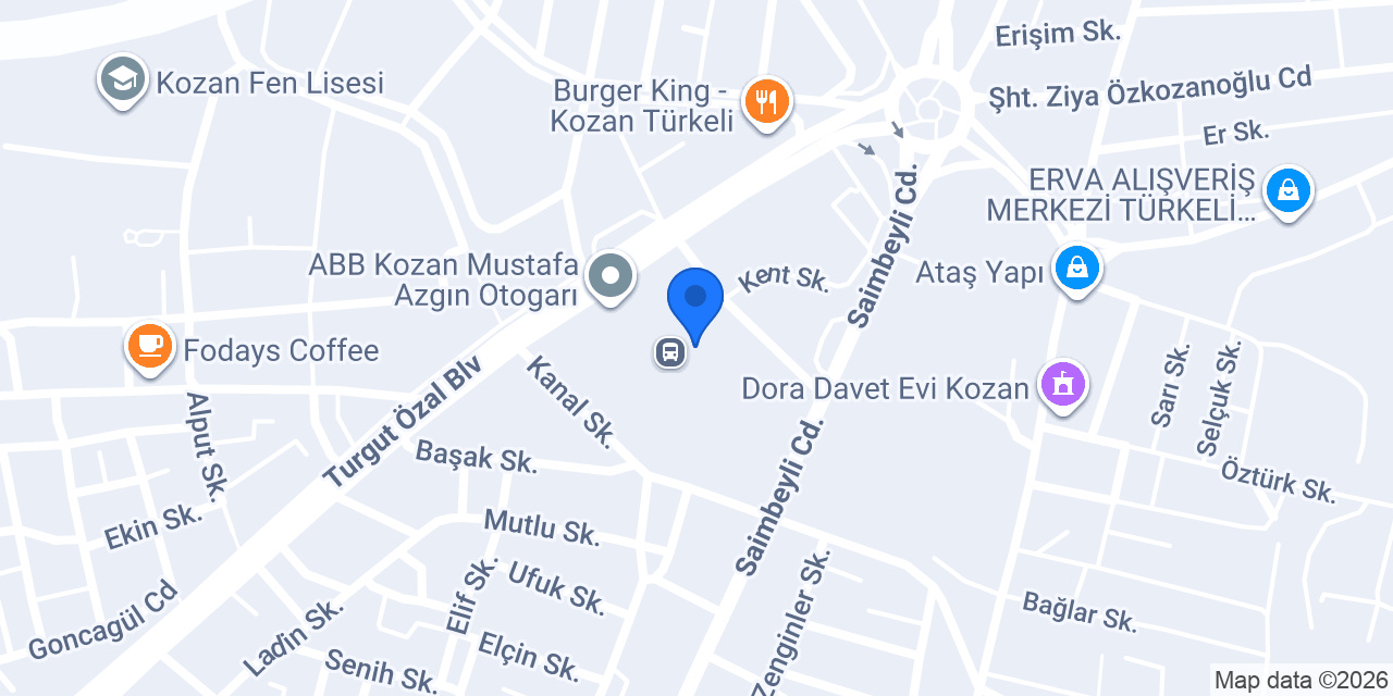 KOZAN GEÇGEL TURİZM konumu