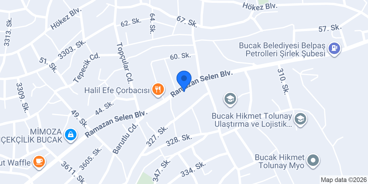 Bucak İdeal Kız Apartı konumu
