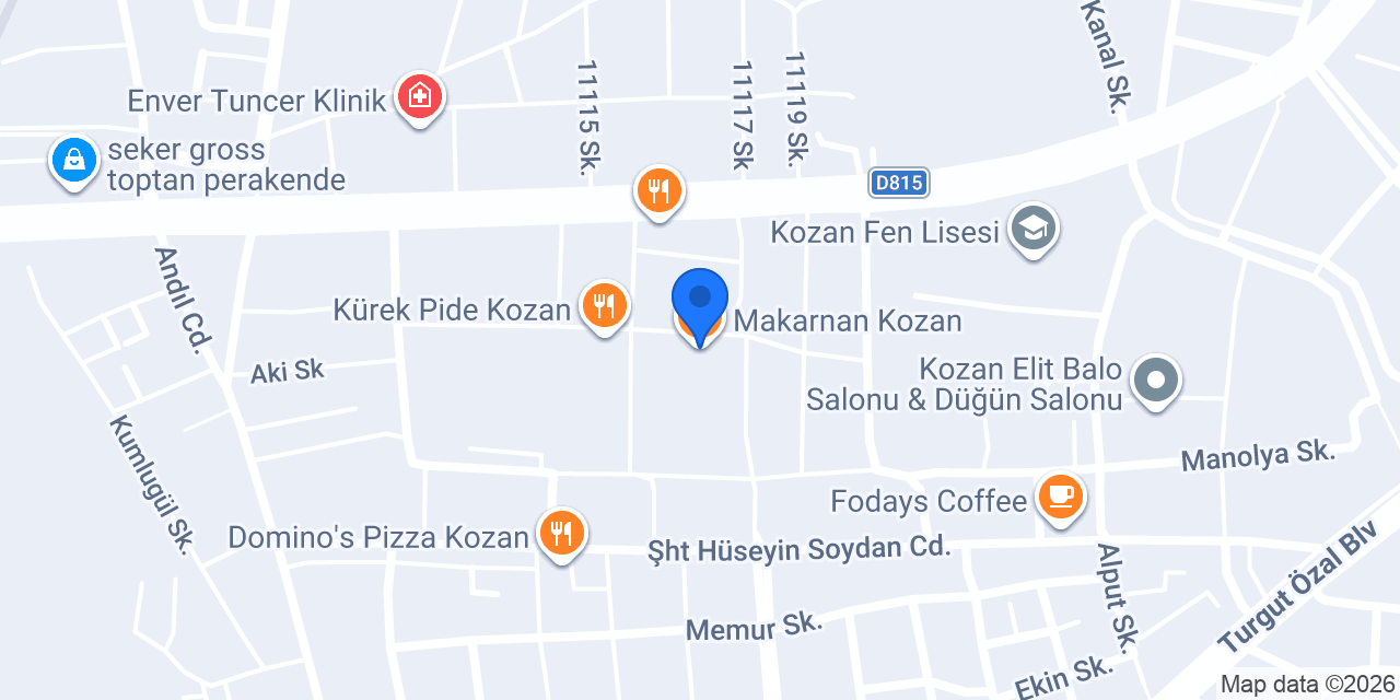 Makarnan Kozan konumu