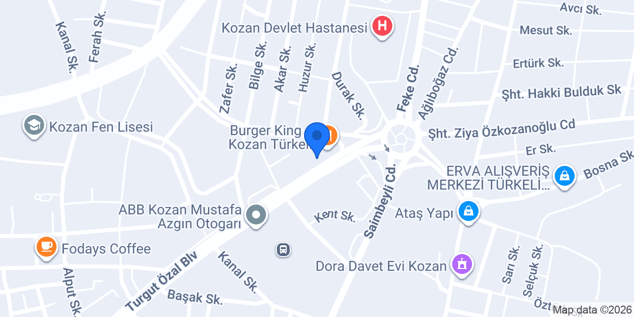 Pizza Taxi Kozan konumu