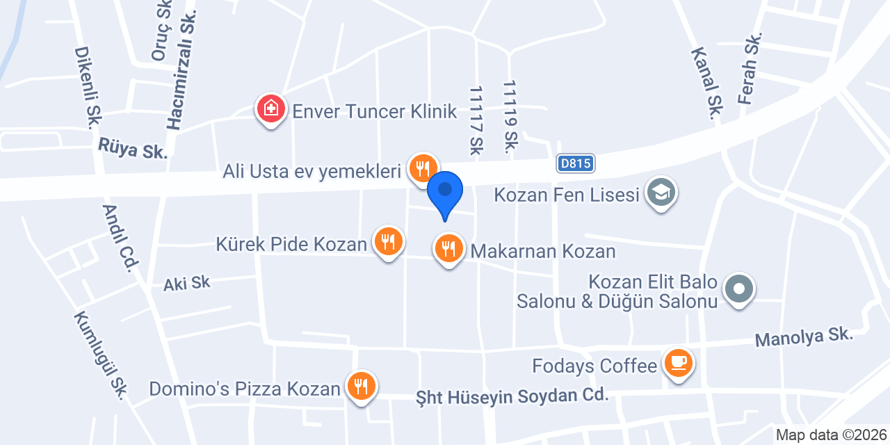 ÇELİKLER LASTİK KOZAN konumu