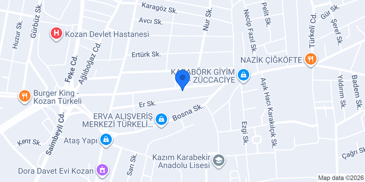 Kozan Spot İkinci El konumu