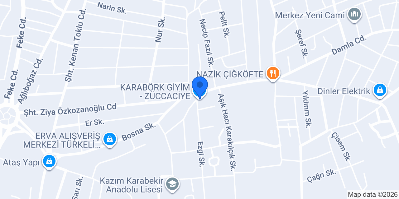 KARABÖRK GİYİM - ZÜCCACİYE konumu