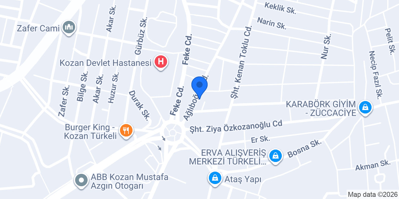 KOZAN AV BAYİİ konumu