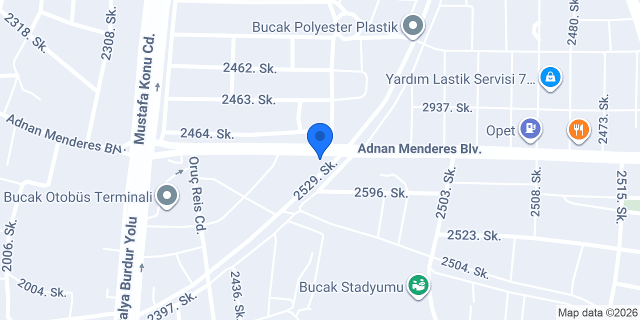 Bucak Burdur konumu