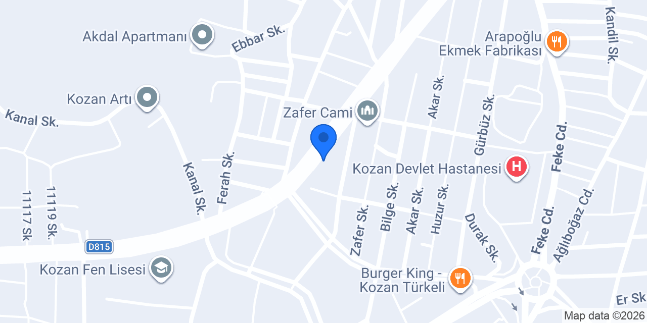 Kozan Fidancılık konumu