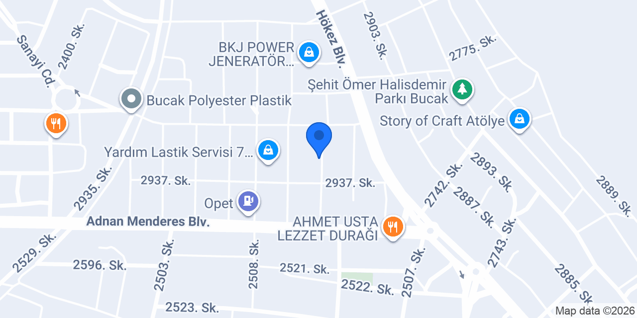 Husgar Auto Servis Bucak Tamirhane konumu