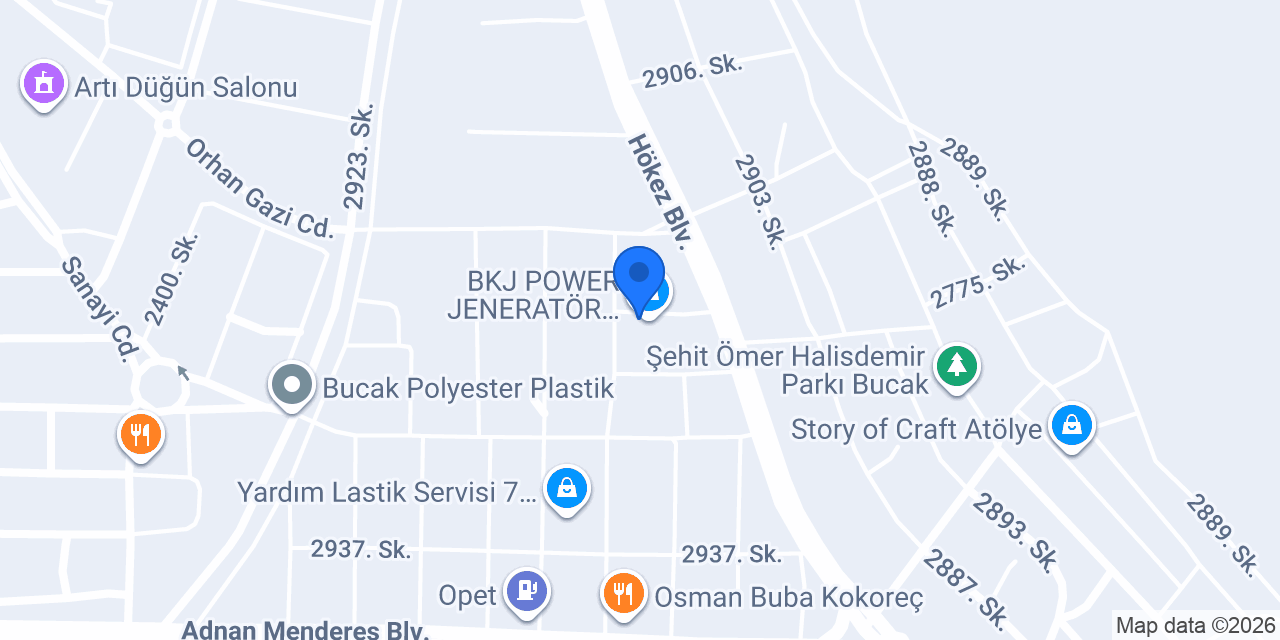 BUCAK KOMPRESÖR VE JENERATÖR konumu