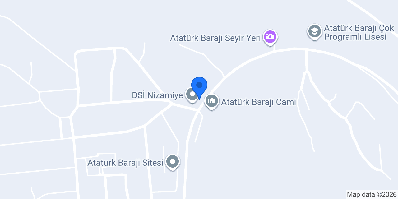 Ptt-atatürk Barajı Şubesi konumu