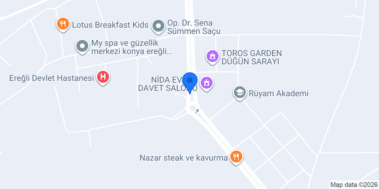 Ereğli Konya Günlük Daire konumu