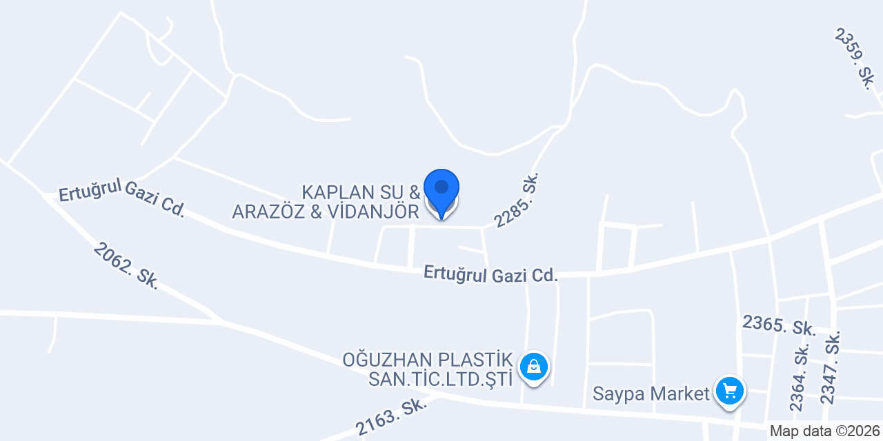 KAPLAN SU & ARAZÖZ & VİDANJÖR konumu