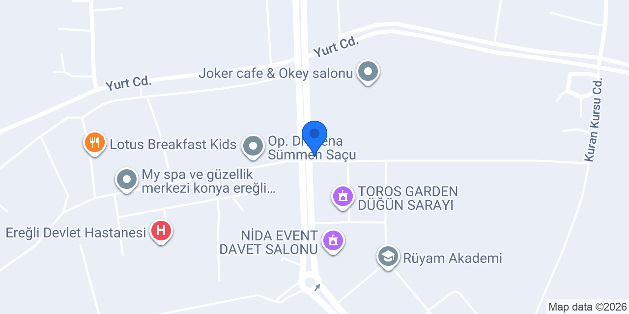 KONYA EREĞLİ HASTANE TAKSİ konumu