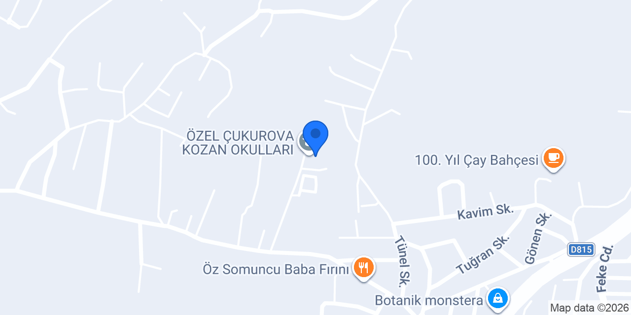 ÖZEL ÇUKUROVA KOZAN OKULLARI konumu