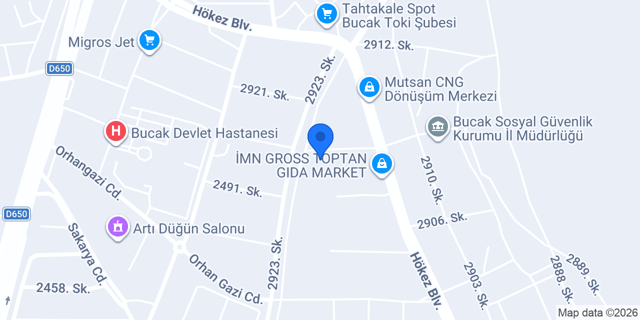 YENİ ÖZTAŞ TIBBİ GAZLAR BUCAK ŞUBESİ konumu