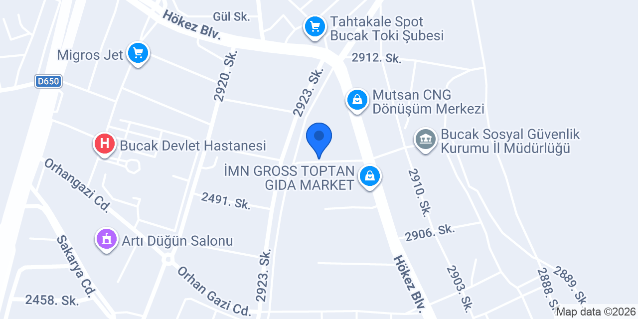 Özyön oto servis konumu