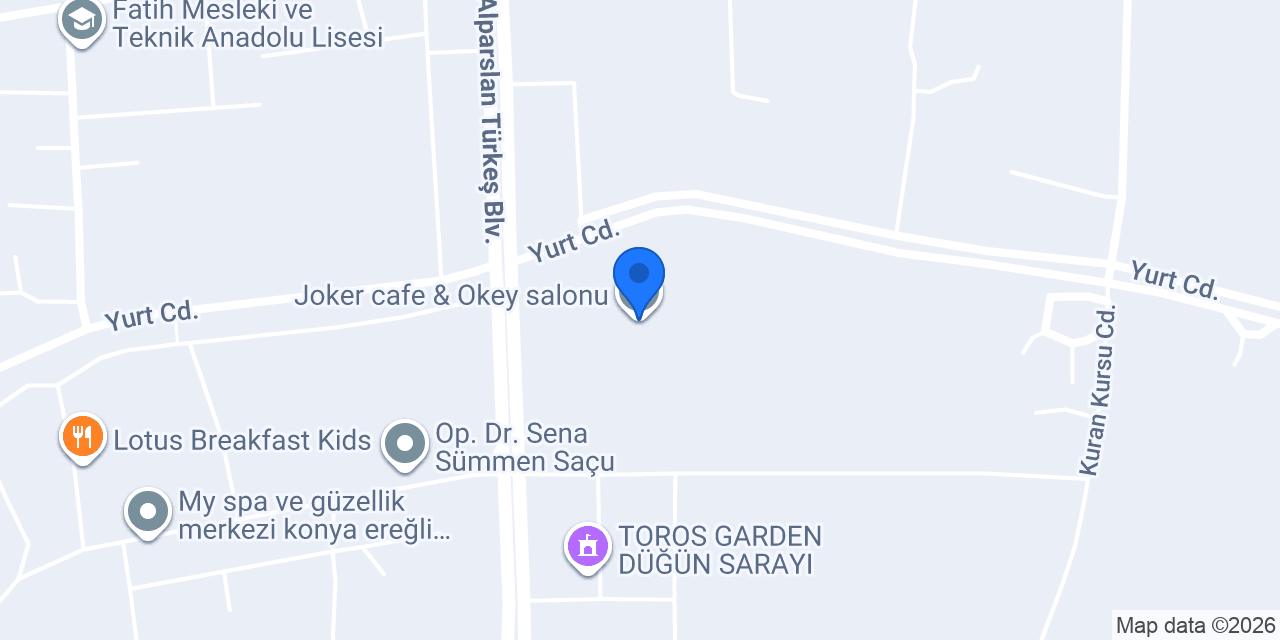 Joker cafe & Okey salonu konumu