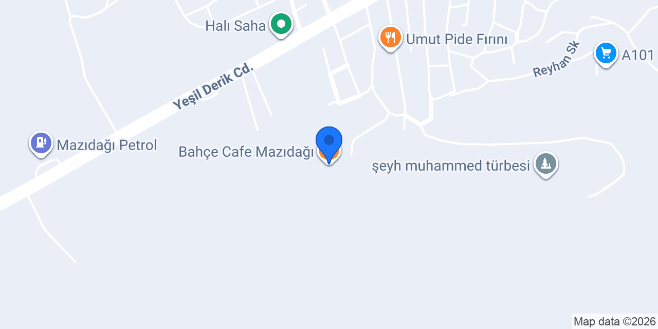 Bahçe Cafe Mazıdağı konumu