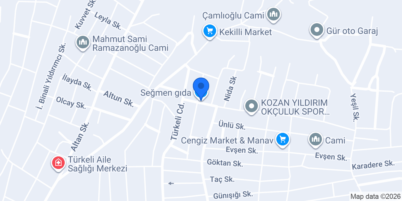 Seğmen gıda konumu