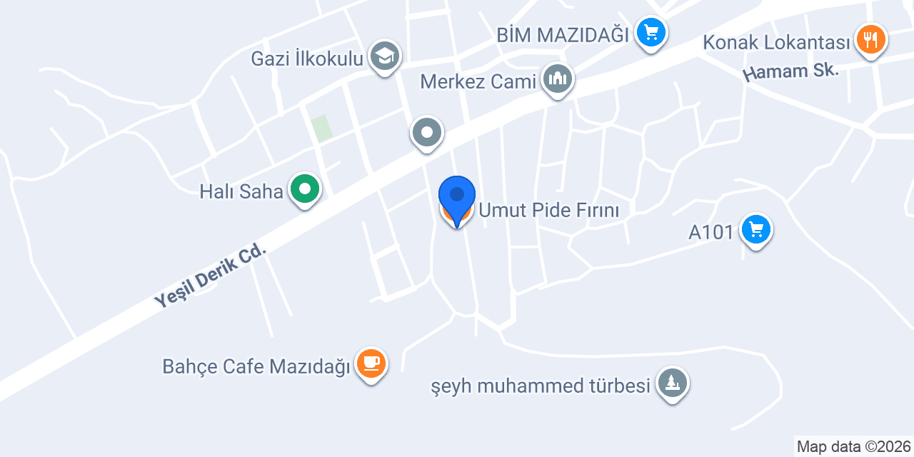 Umut Pide Fırını konumu