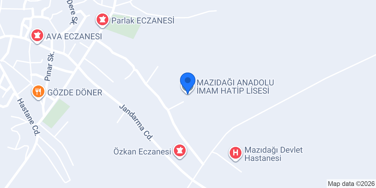 MAZIDAĞI ANADOLU İMAM HATİP LİSESİ konumu